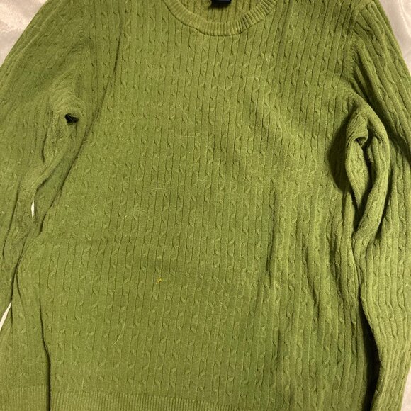 Green Cable Stitch Sweater ~Size XL ~ Soft - Picture 2 of 3